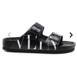 Valentino Arizona Birkenstocks In Black And White